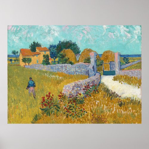 Vincent Van Gogh Vintage Farmhouse in Provence Poster