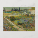 Vincent Van Gogh Vintage Garden at Arles Postcard<br><div class="desc">A charming print of "Garden at Arles" an oil on canvas painting created in 1888 by Vincent van Gogh. Vincent van Gogh (1853 – 1890) was a Dutch Post-Impressionist painter who in just over a decade created approximately 2, 100 paintings including about 860 oil paintings, most of which were created...</div>