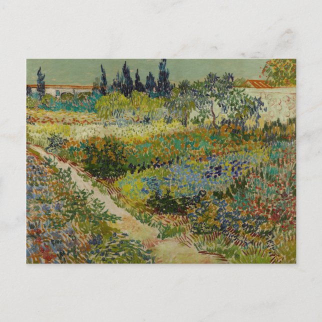 Vincent Van Gogh Vintage Garden at Arles Postcard (Front)