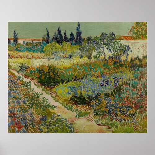 Vincent Van Gogh Vintage Garden at Arles Poster