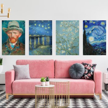Vincent Van Gogh Vintage Masterpieces Wall Art Sets by Zazilicious at Zazzle