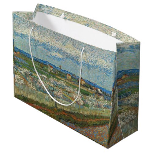 Vincent Van Gogh Vintage Peach Trees in Blossom Large Gift Bag