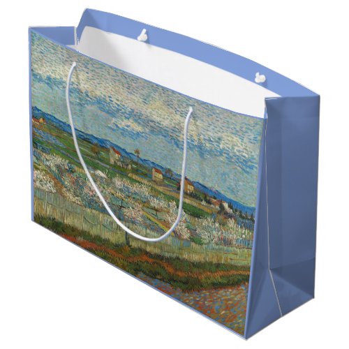 Vincent Van Gogh Vintage Peach Trees in Blossom Large Gift Bag