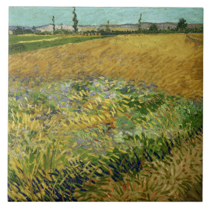 Vincent Van Gogh Vintage Wheatfield Ceramic Tile