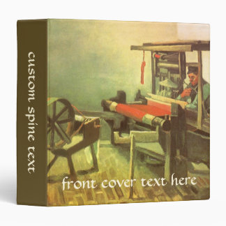 Vincent van Gogh Weaver Facing Left Spinning Wheel 3 Ring Binder
