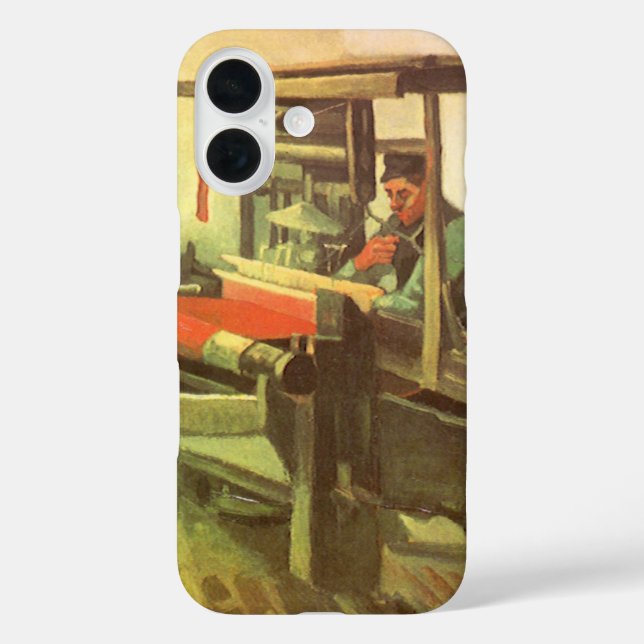 Vincent van Gogh Weaver Facing Left Spinning Wheel Case-Mate iPhone Case (Back)