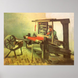 Vincent van Gogh Weaver Facing Left Spinning Wheel Poster