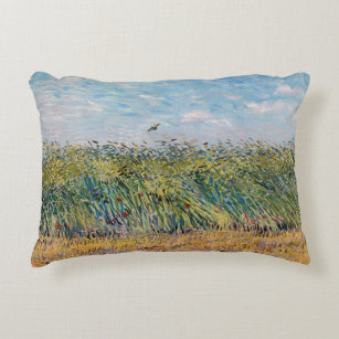 Vincent van Gogh - Wheat Field with a Lark Accent Pillow