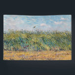 Vincent van Gogh - Wheat Field with a Lark Banner<br><div class="desc">Wheat Field with Poppies and a Lark - Vincent van Gogh,  1887</div>