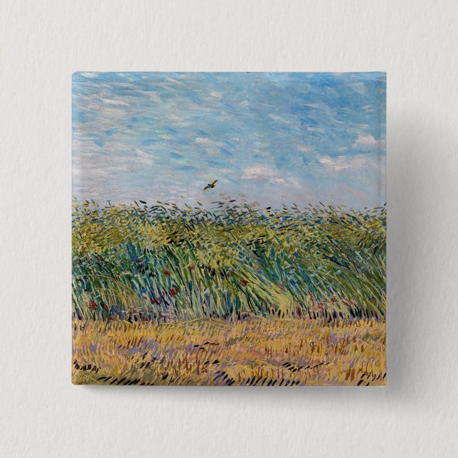 Vincent van Gogh - Wheat Field with a Lark Button (Front)