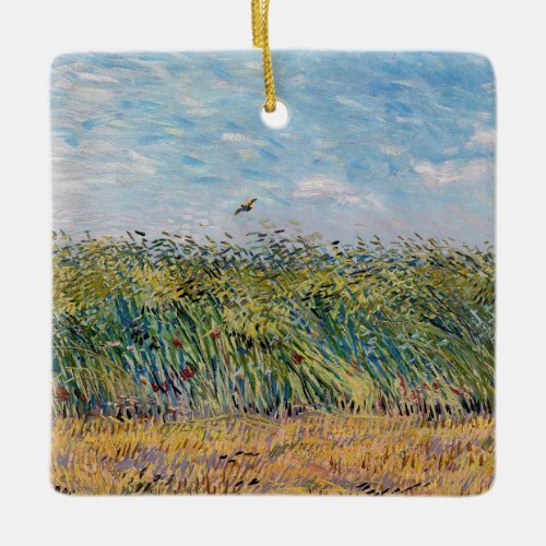 Vincent van Gogh _ Wheat Field with a Lark Ceramic Ornament