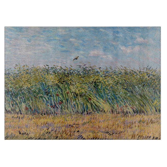 Vincent van Gogh - Wheat Field with a Lark Cutting Board (Front)