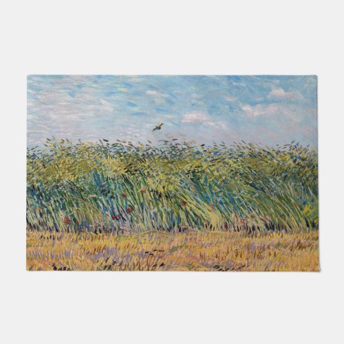 Vincent van Gogh _ Wheat Field with a Lark Doormat