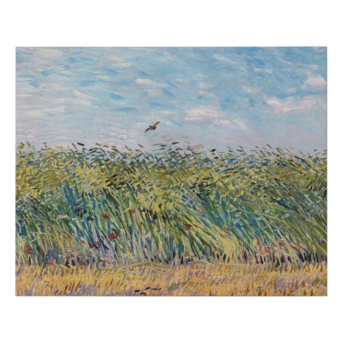 Vincent van Gogh _ Wheat Field with a Lark Faux Canvas Print