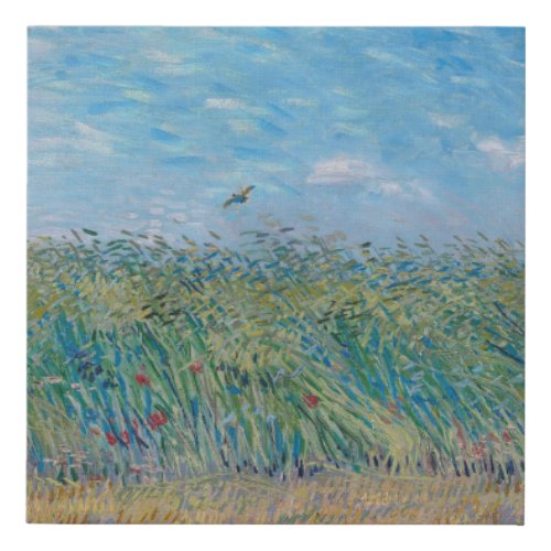 Vincent Van Gogh _ Wheat Field with a Lark Faux Canvas Print