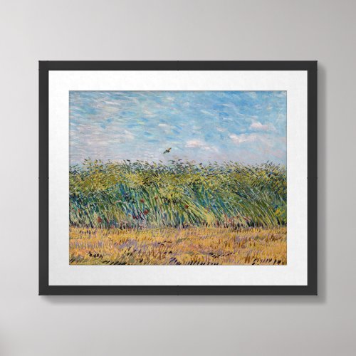 Vincent van Gogh _ Wheat Field with a Lark Framed Art