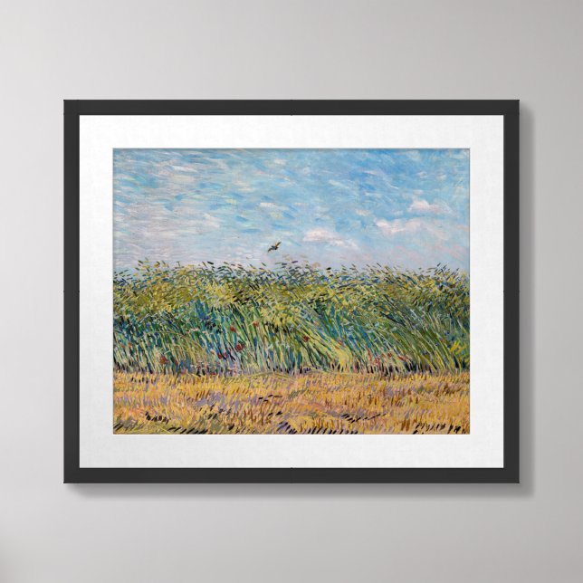 Vincent van Gogh - Wheat Field with a Lark Framed Art (Framed Front)