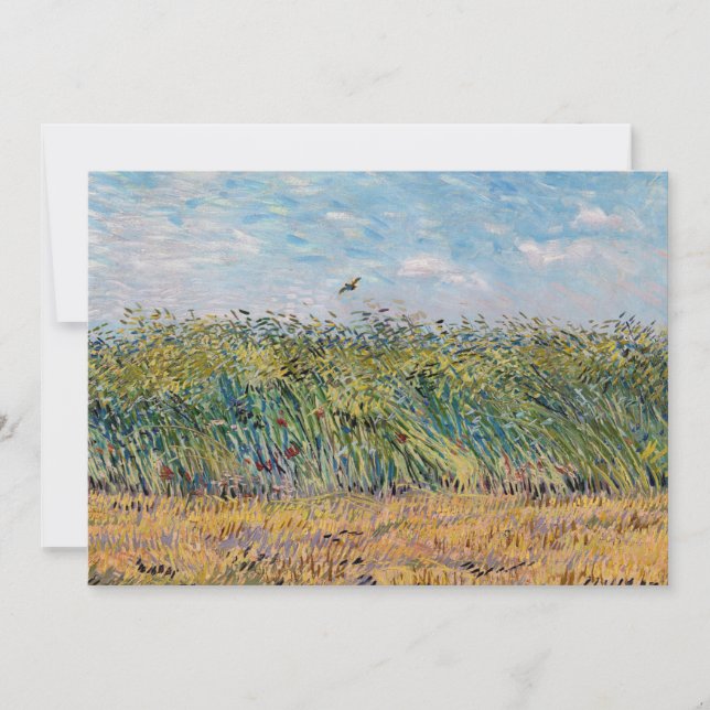 Vincent van Gogh - Wheat Field with a Lark Invitation (Front)