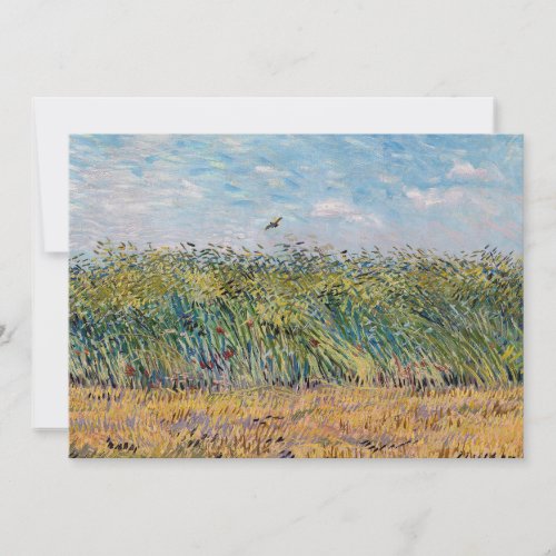 Vincent van Gogh _ Wheat Field with a Lark Invitation