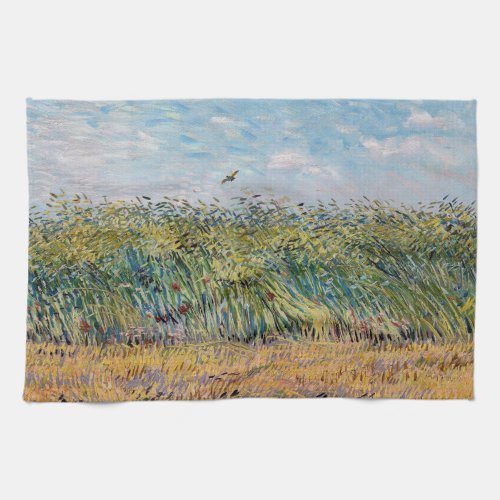 Vincent van Gogh _ Wheat Field with a Lark Kitchen Towel