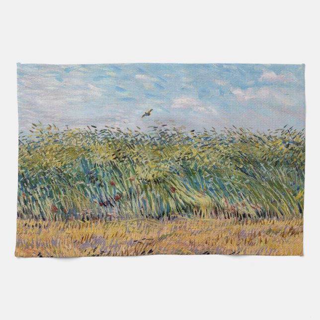 Vincent van Gogh - Wheat Field with a Lark Kitchen Towel (Horizontal)