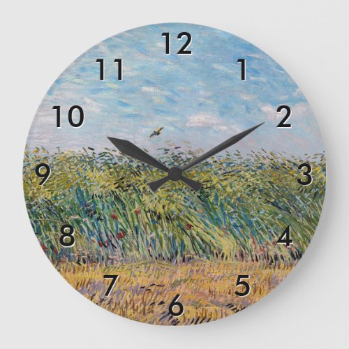 Vincent van Gogh _ Wheat Field with a Lark Large Clock