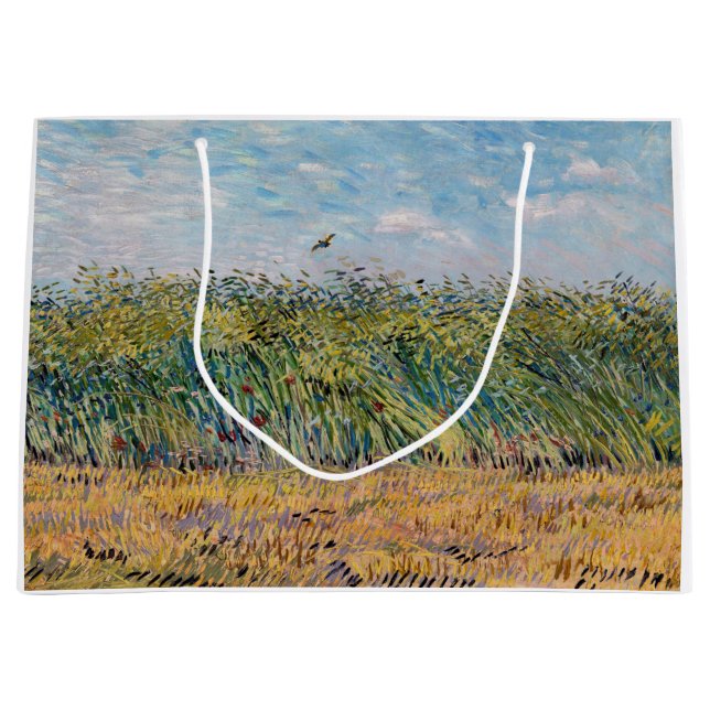 Vincent van Gogh - Wheat Field with a Lark Large Gift Bag (Front)