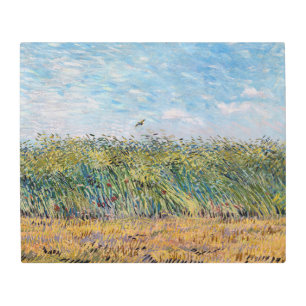 Vincent van Gogh - Wheat Field with a Lark Metal Print