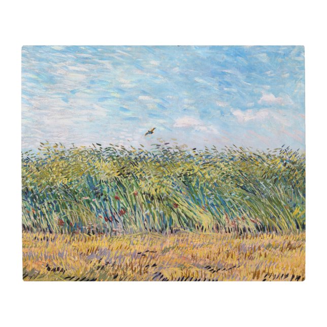 Vincent van Gogh - Wheat Field with a Lark Metal Print (Front)