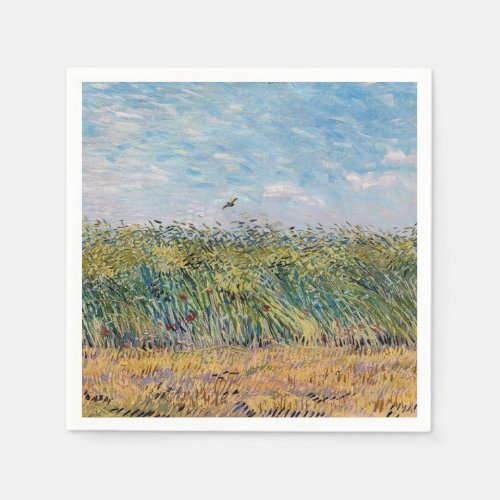 Vincent van Gogh _ Wheat Field with a Lark Napkins