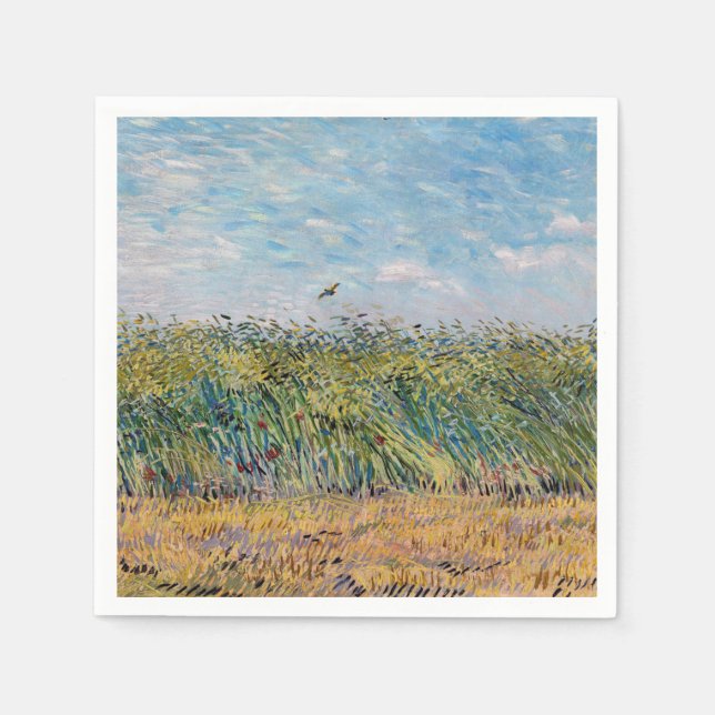 Vincent van Gogh - Wheat Field with a Lark Napkins (Front)
