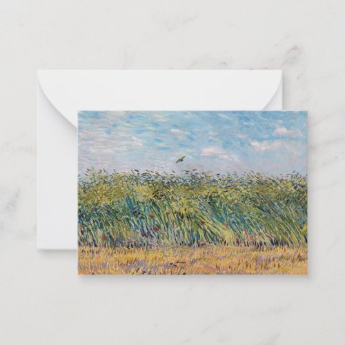 Vincent van Gogh _ Wheat Field with a Lark Note Card