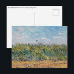 Vincent van Gogh - Wheat Field with a Lark Postcard<br><div class="desc">Wheat Field with Poppies and a Lark - Vincent van Gogh,  1887</div>
