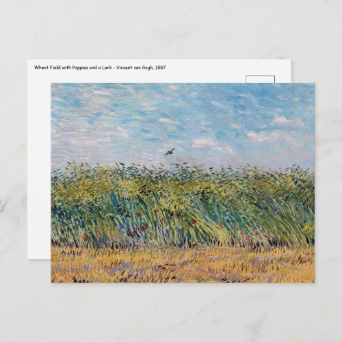 Vincent van Gogh _ Wheat Field with a Lark Postcard