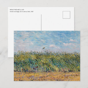 Vincent van Gogh - Wheat Field with a Lark Postcard