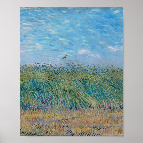 Vincent Van Gogh _ Wheat Field with a Lark Poster