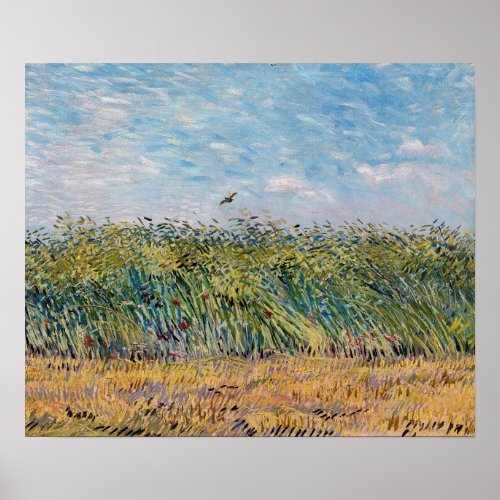 Vincent van Gogh _ Wheat Field with a Lark Poster