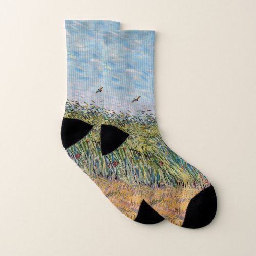 Vincent van Gogh _ Wheat Field with a Lark Socks