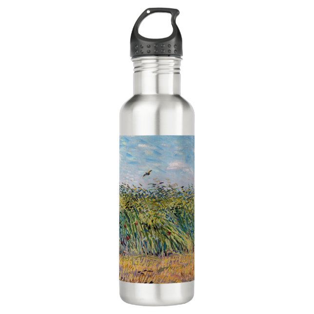 Vincent van Gogh - Wheat Field with a Lark Stainless Steel Water Bottle (Front)