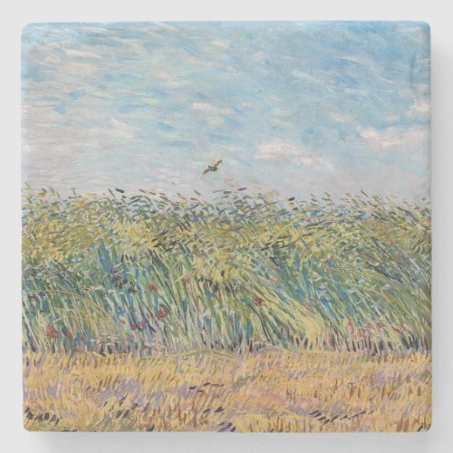 Vincent van Gogh _ Wheat Field with a Lark Stone Coaster