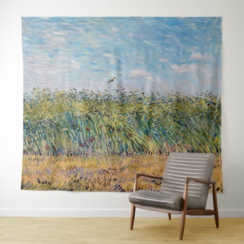 Vincent van Gogh _ Wheat Field with a Lark Tapestry