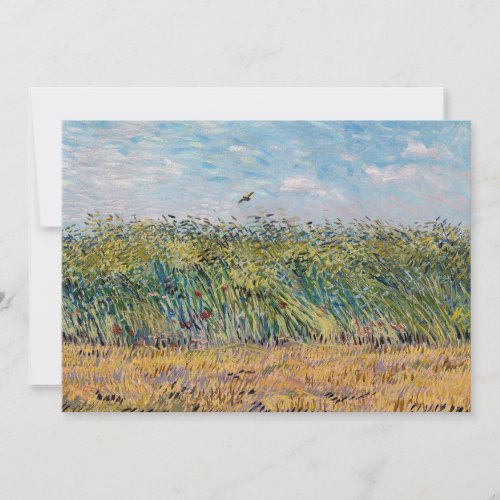 Vincent van Gogh _ Wheat Field with a Lark Thank You Card