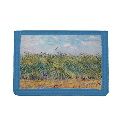 Vincent van Gogh _ Wheat Field with a Lark Trifold Wallet