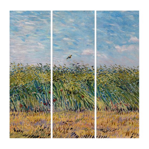 Vincent van Gogh _ Wheat Field with a Lark Triptych