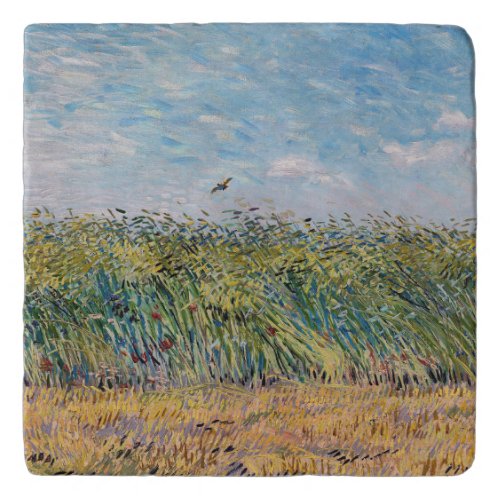 Vincent van Gogh _ Wheat Field with a Lark Trivet