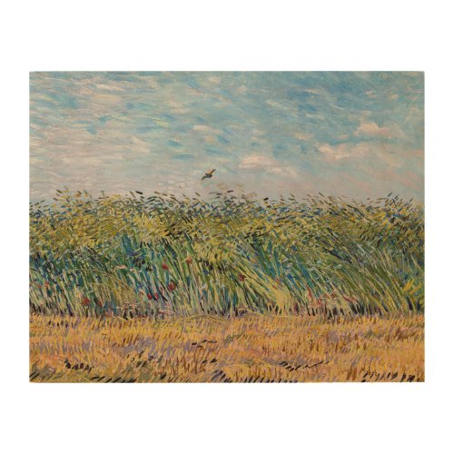 Vincent van Gogh _ Wheat Field with a Lark Wood Wall Art