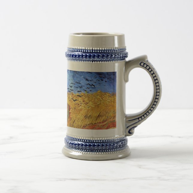 Vincent Van Gogh - Wheat Field with Black Crows Beer Stein (Right)