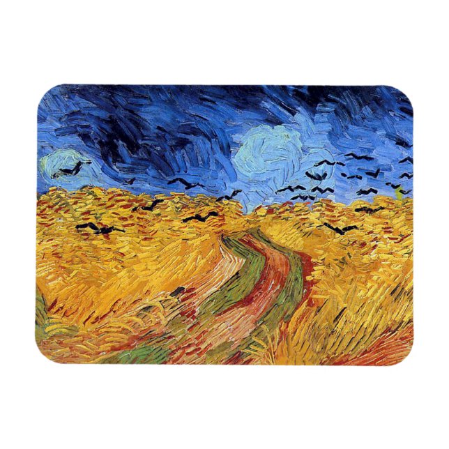 Vincent Van Gogh - Wheat Field with Black Crows Magnet (Horizontal)