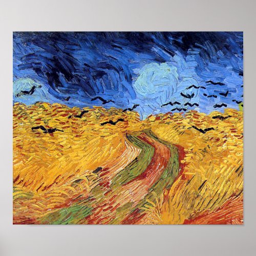 Vincent Van Gogh _ Wheat Field with Black Crows Poster