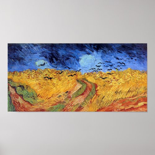 Vincent Van Gogh _ Wheat Field with Black Crows Poster